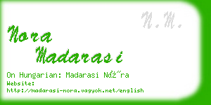 nora madarasi business card